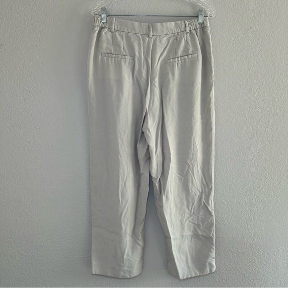 Zara Women's Beige Trousers Women’s Large Summer Minimal Career Office Basic - Picture 4 of 6